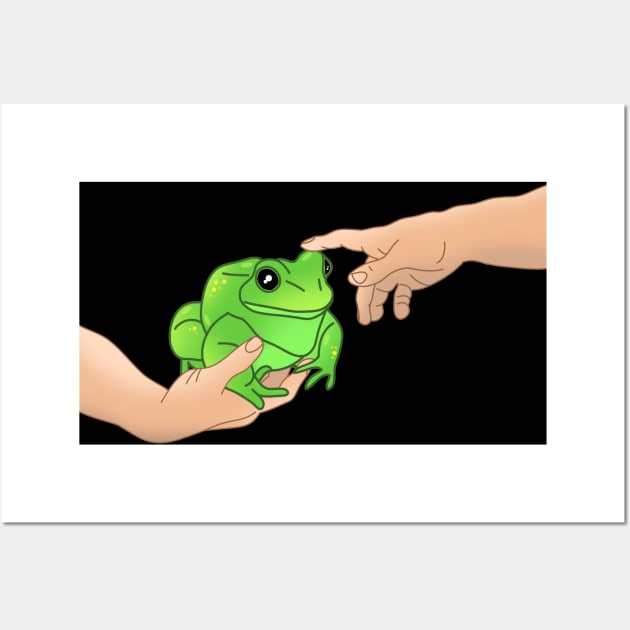 funny michelangelo's chubby frog Wall Art by FandomizedRose